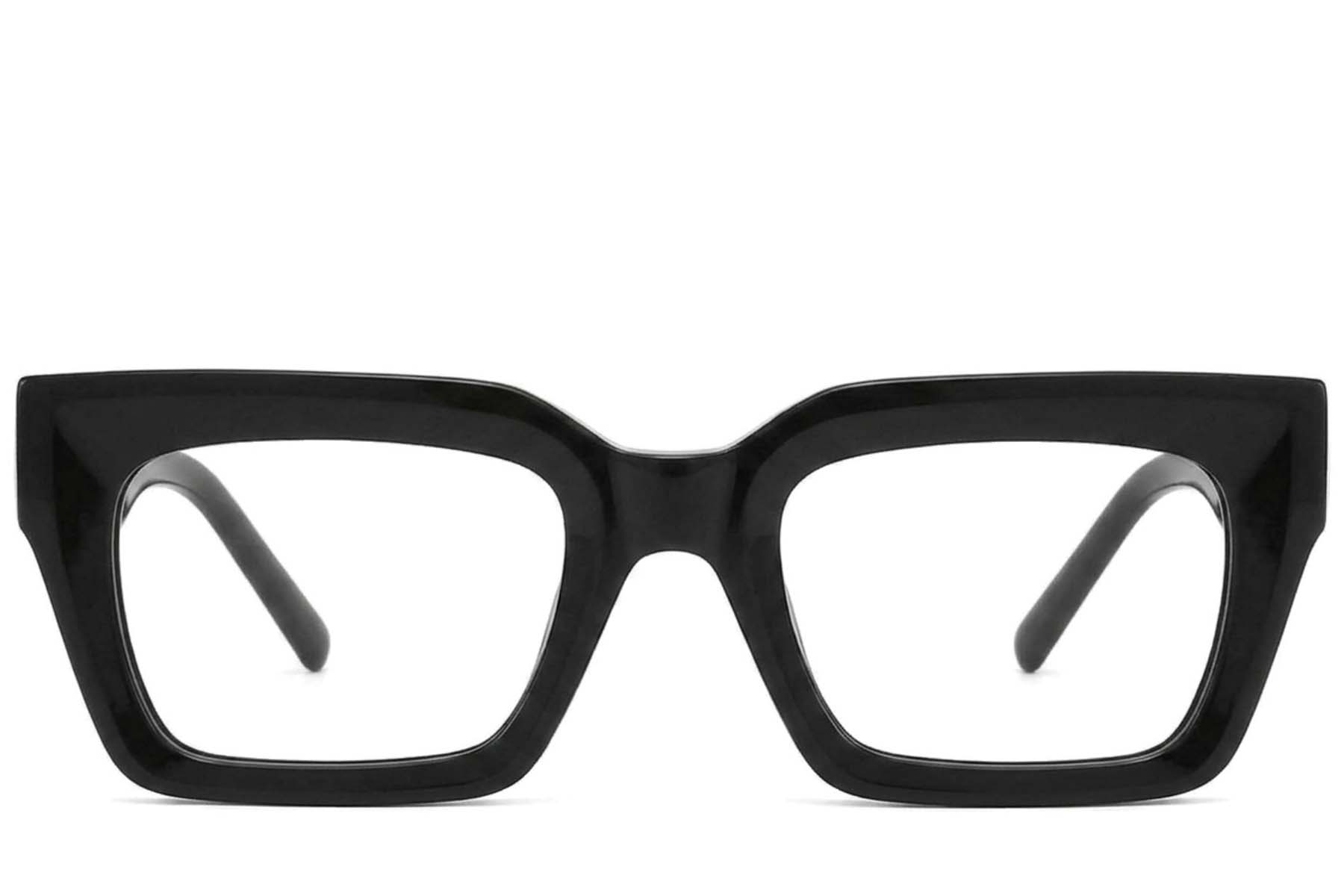 BS2425-1735_Black_Rectangular_Acetate_Glasses-front