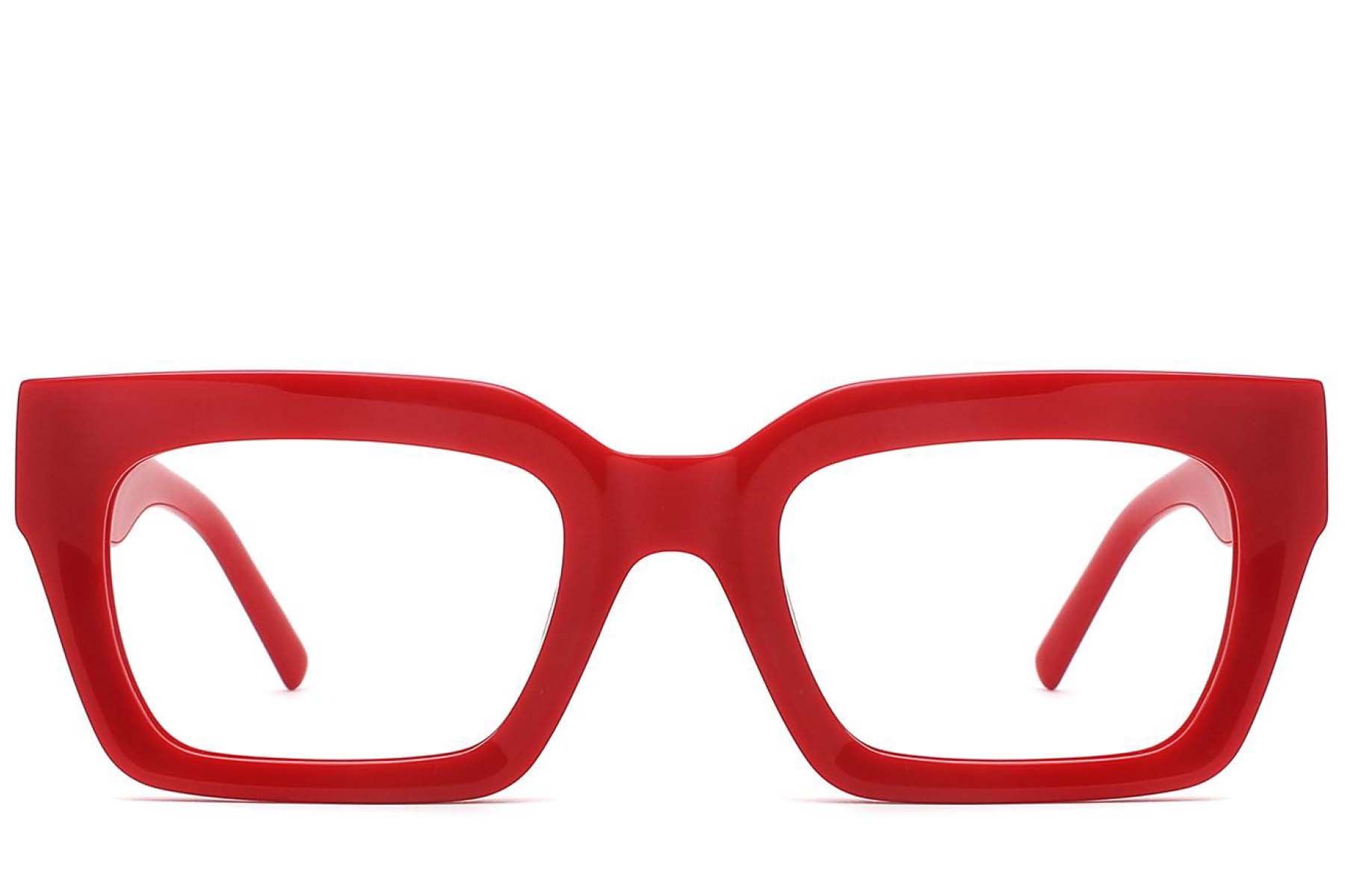 BS2425-1738_Red_Rectangular_Acetate_Glasses_front