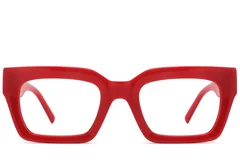BS2425-1738_Red_Rectangular_Acetate_Glasses_front