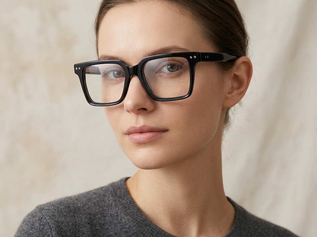 BS2425-1758_Black_Rectangular_Acetate_Glasses-tryon_female