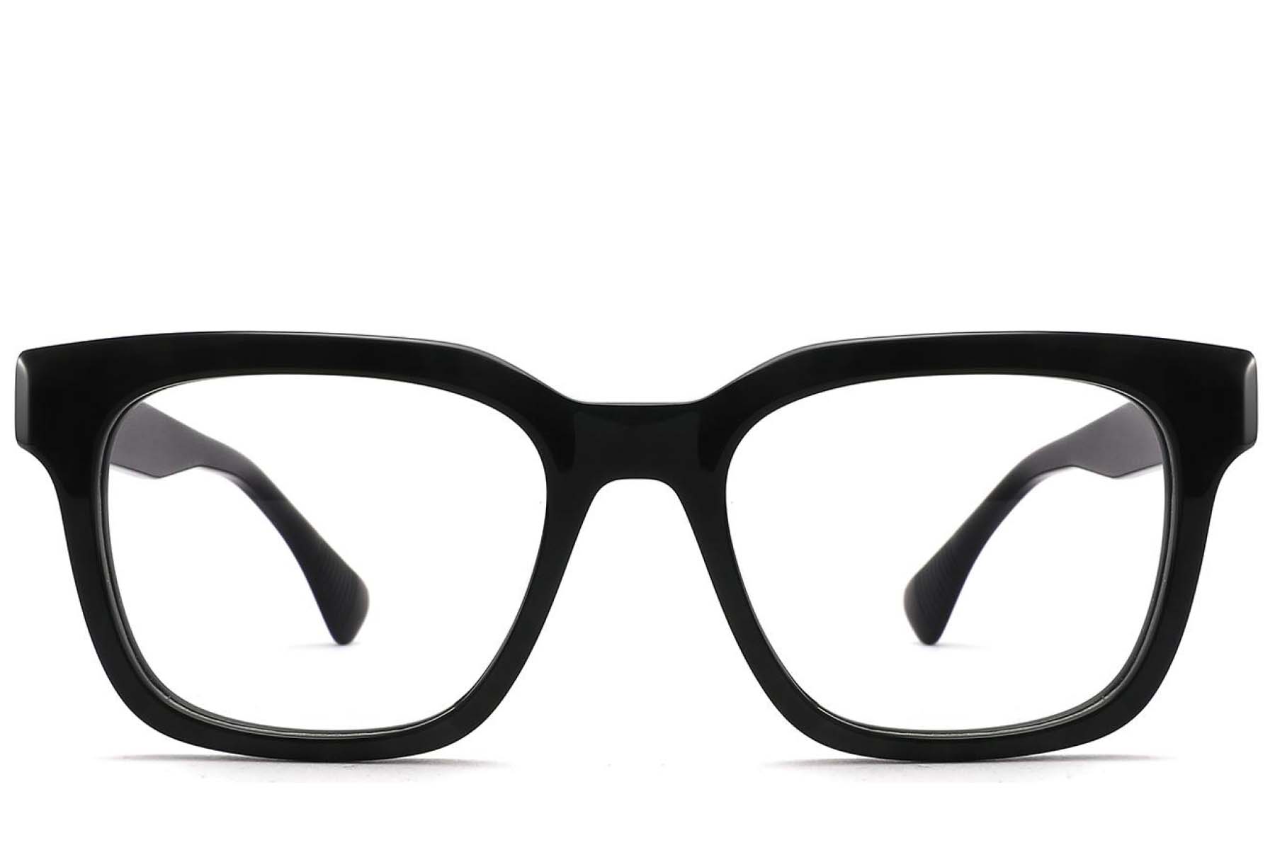 BS2425-1767_Black_Rectangular_Acetate_Glasses_front
