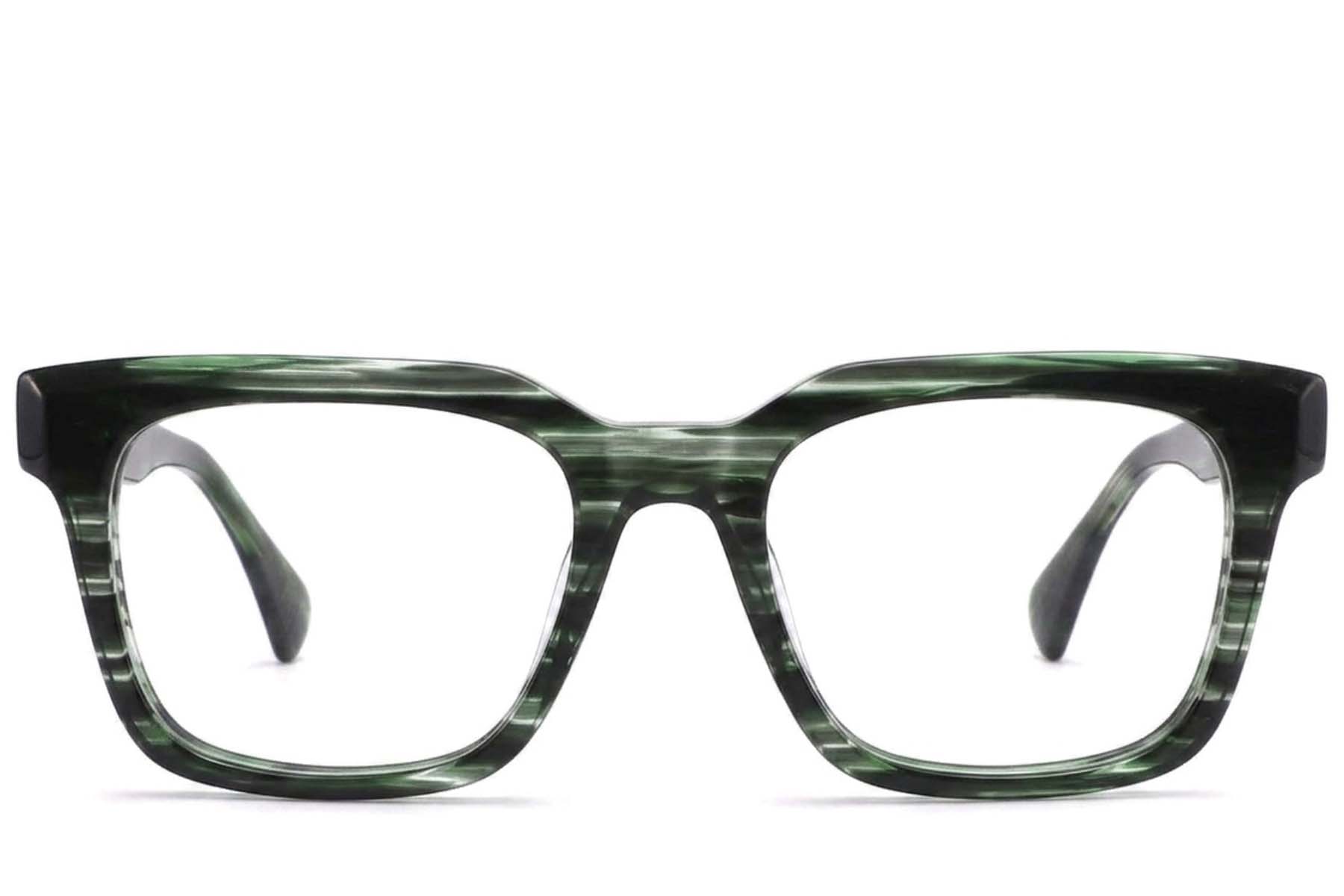 BS2425-1770_Green_Rectangular_Acetate_Glasses-front