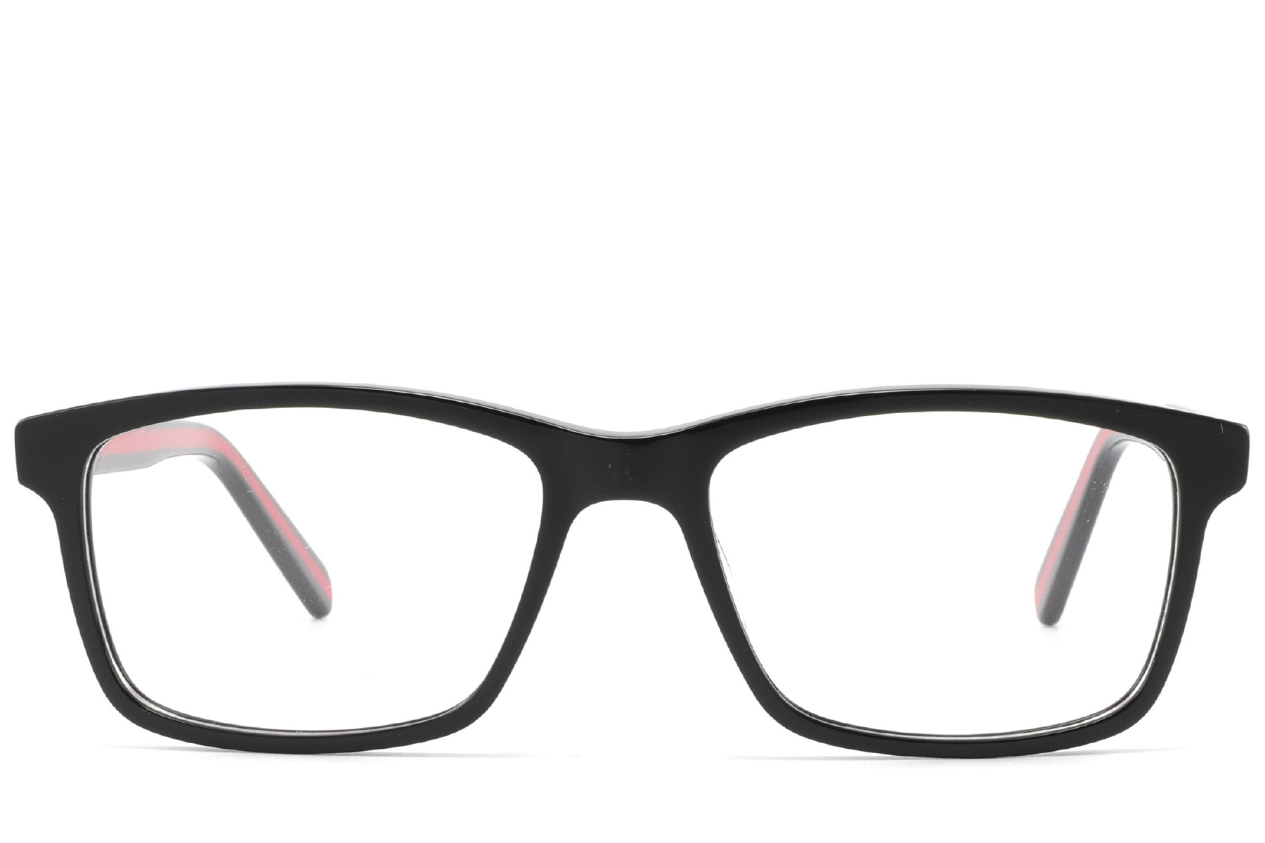 BS2425-1778_Black_Rectangular_Acetate_Glasses_front