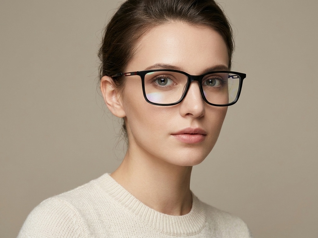 BS2425-1800_Black_Rectangular_Acetate_Glasses-tryon_female