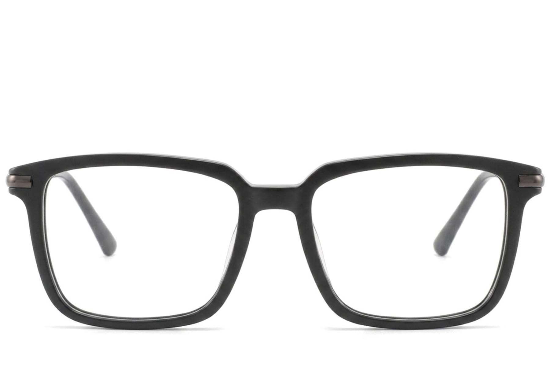 BS2425-1805_Black_Rectangular_Acetate_Glasses-front