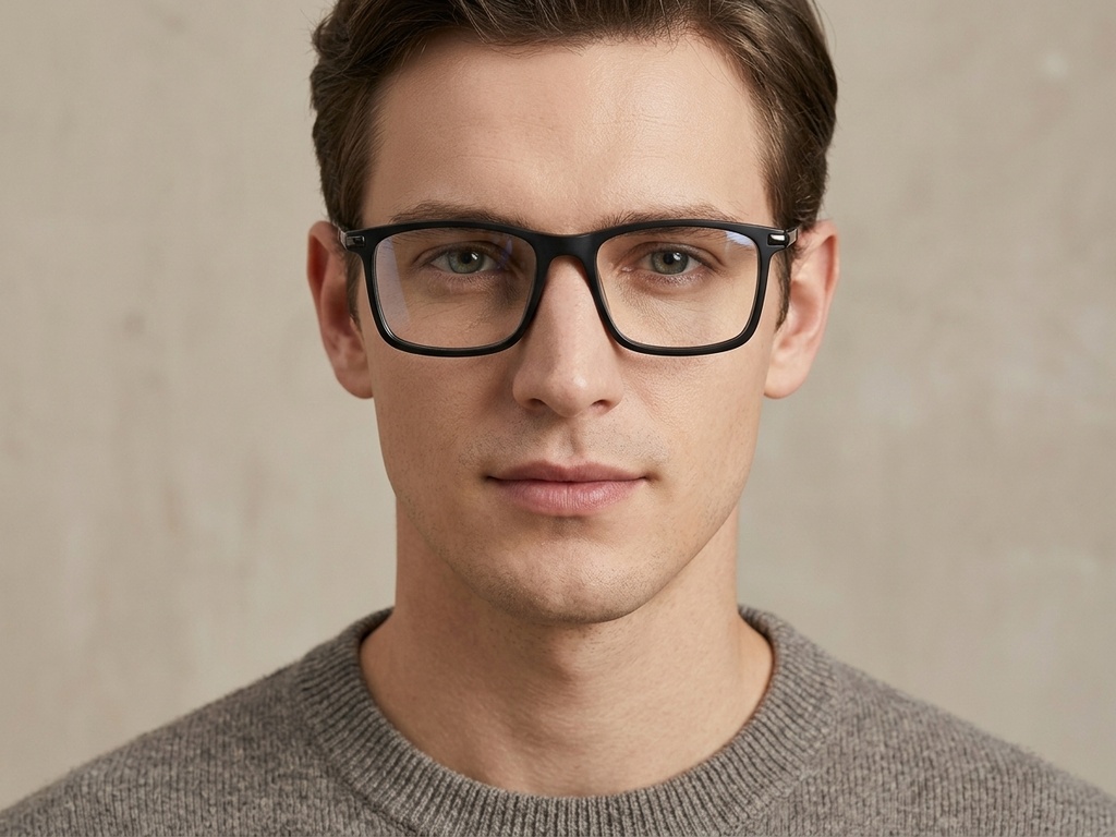 BS2425-1810_Black_Rectangular_Acetate_Glasses-tryon_male