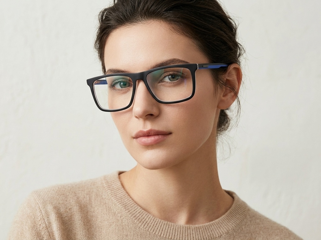 BS2425-1812_Black_Rectangular_Acetate_Glasses-tryon_female