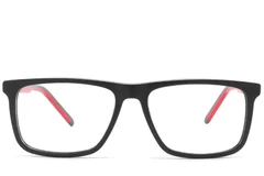 BS2425-1814_Black_Rectangular_Acetate_Glasses_front