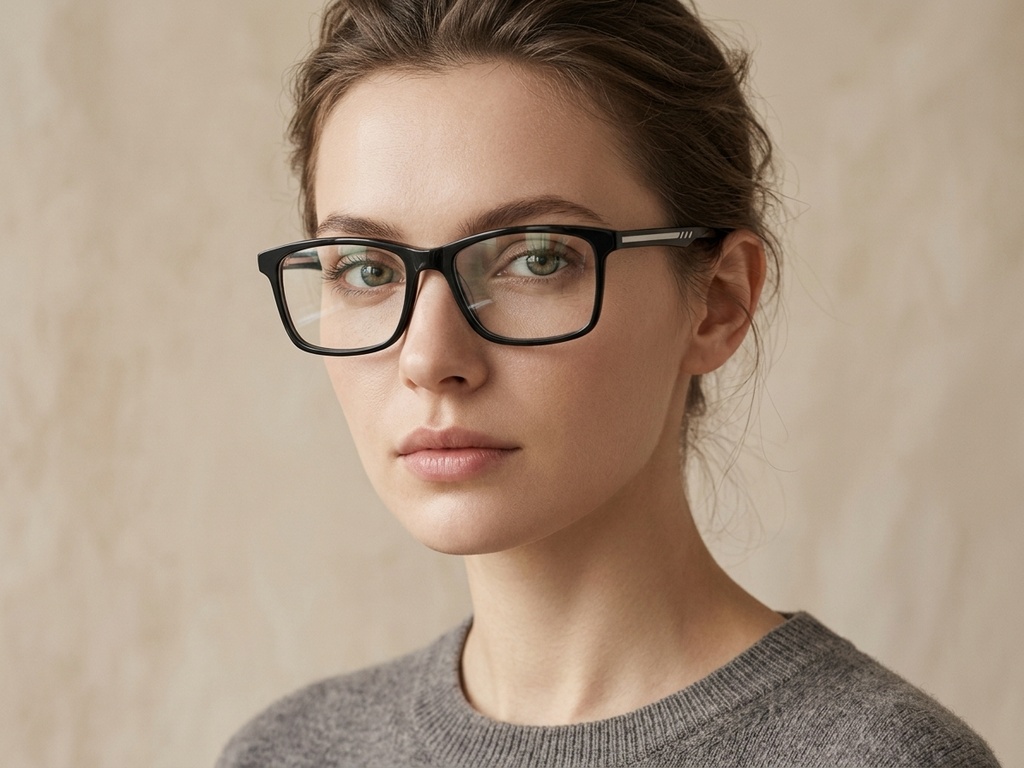 BS2425-1815_Black_Rectangular_Acetate_Glasses-tryon_female