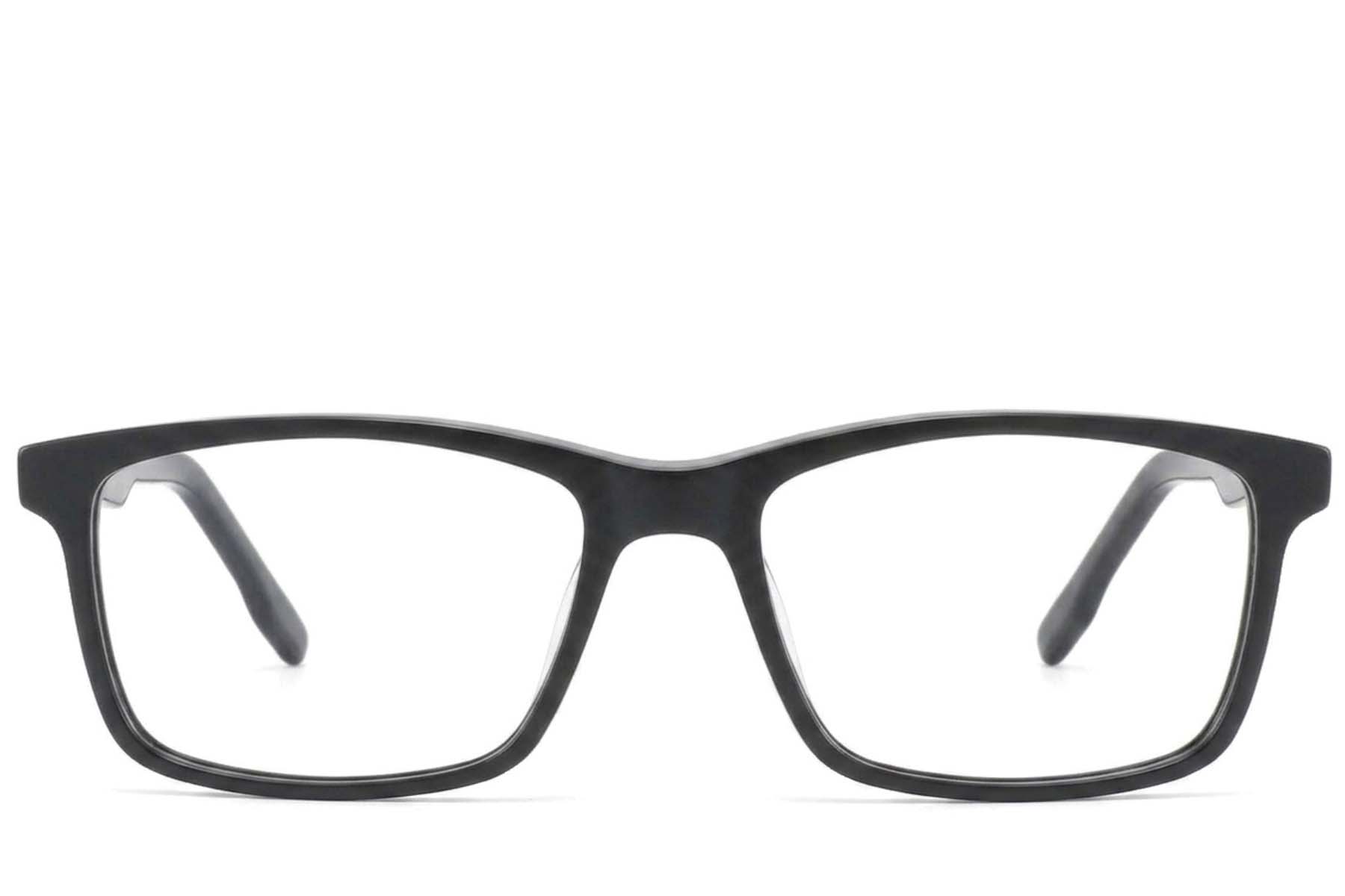 BS2425-1819_Black_Rectangular_Acetate_Glasses-front