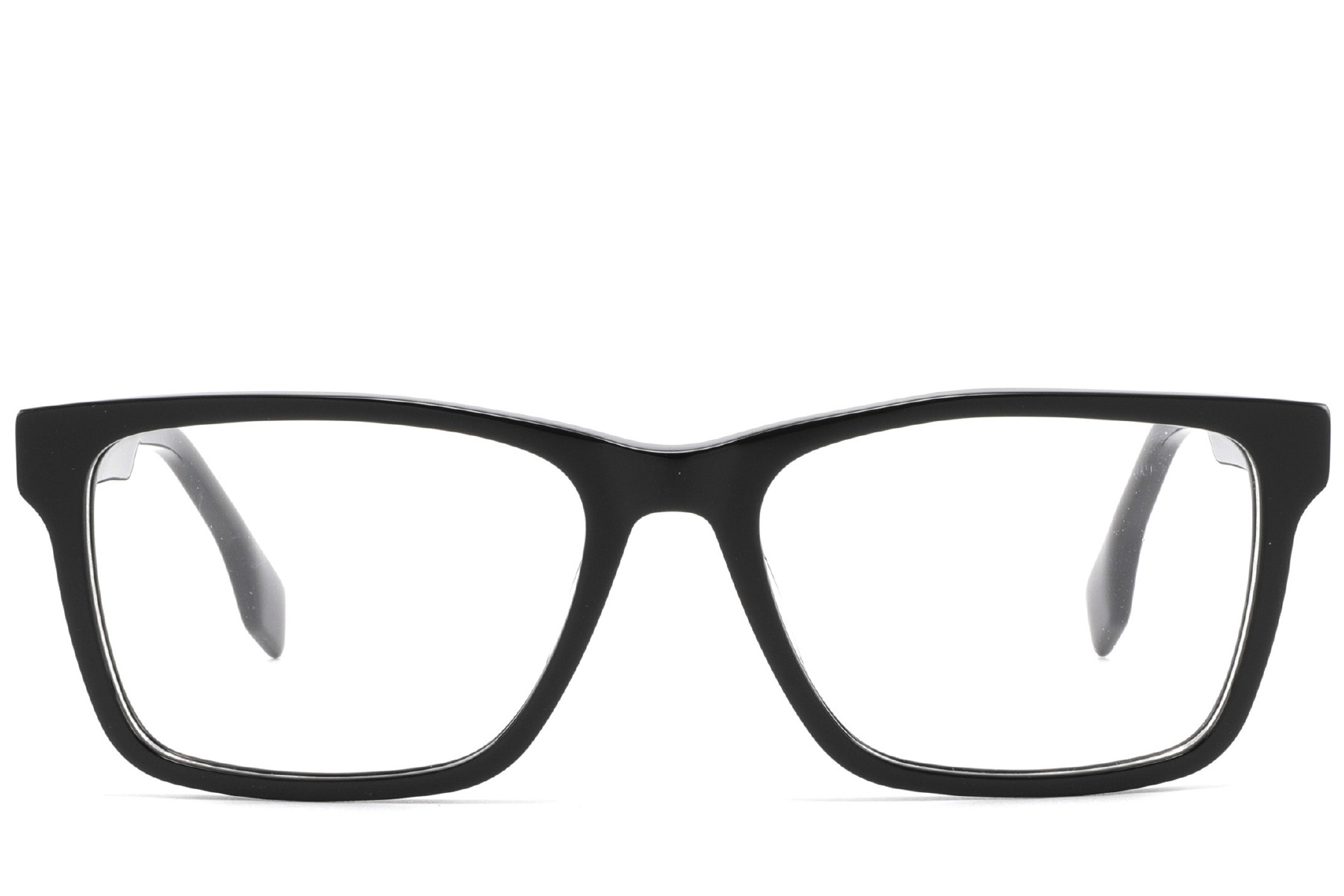 BS2425-1838_Black_Rectangular_Acetate_Glasses_front