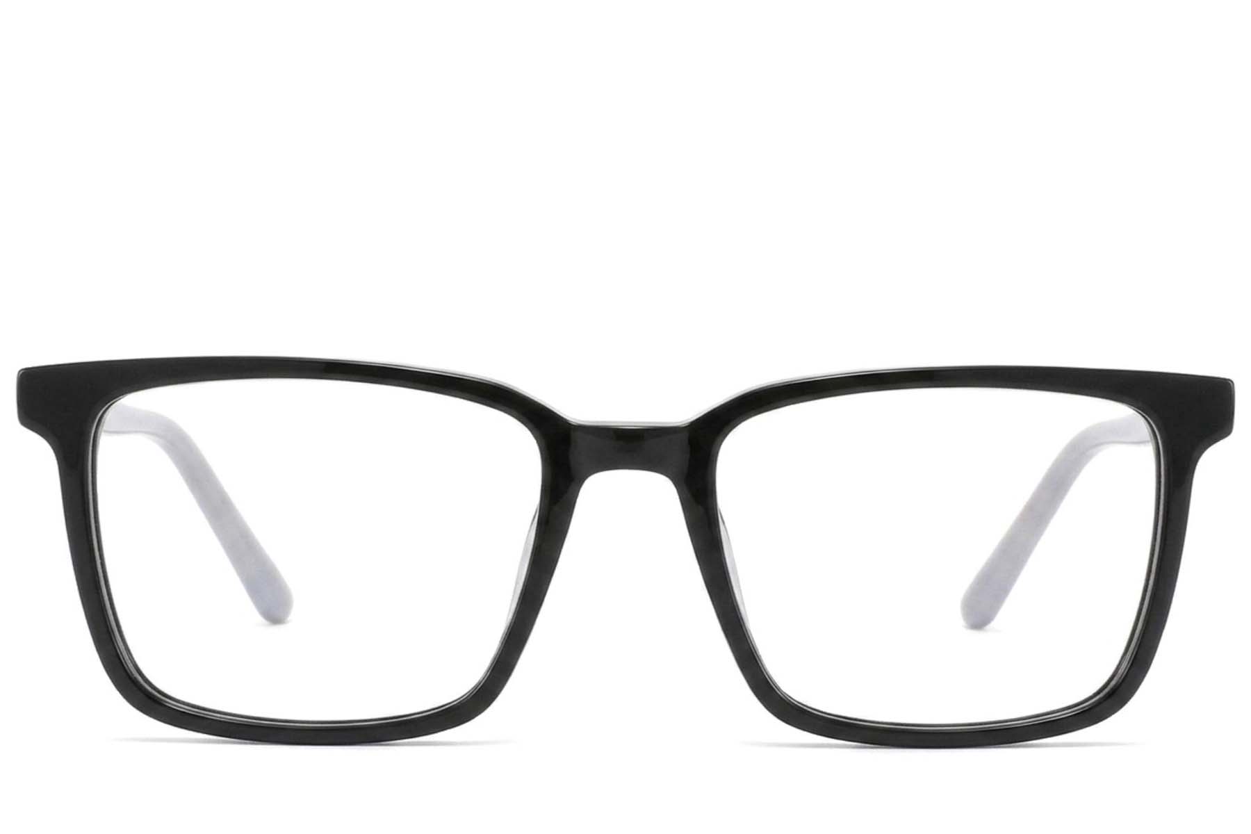 BS2425-1862_Black_Rectangular_Acetate_Glasses-front