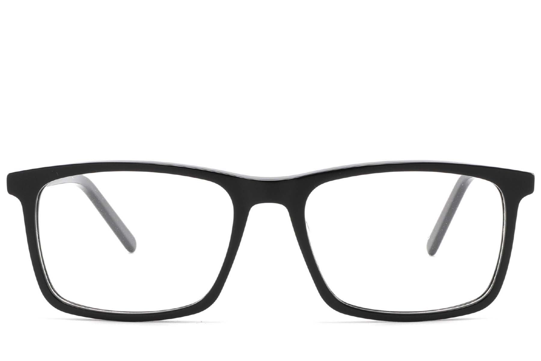 BS2425-1874_Black_Rectangular_Acetate_Glasses_front