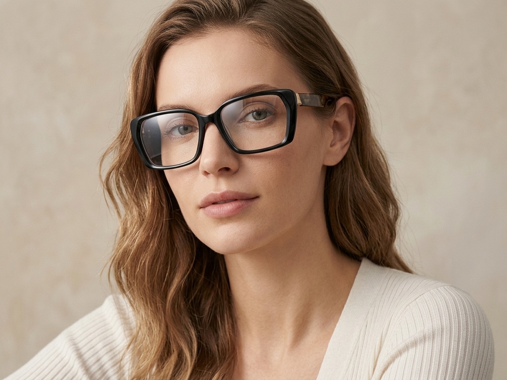 BS2425-1910_Black_Rectangular_Acetate_Glasses-tryon_female