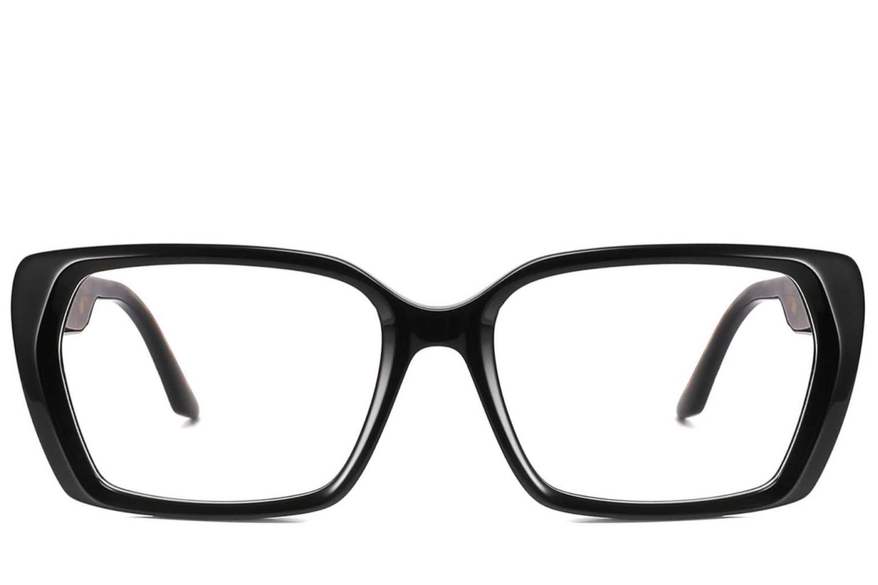 BS2425-1910_Black_Rectangular_Acetate_Glasses_front