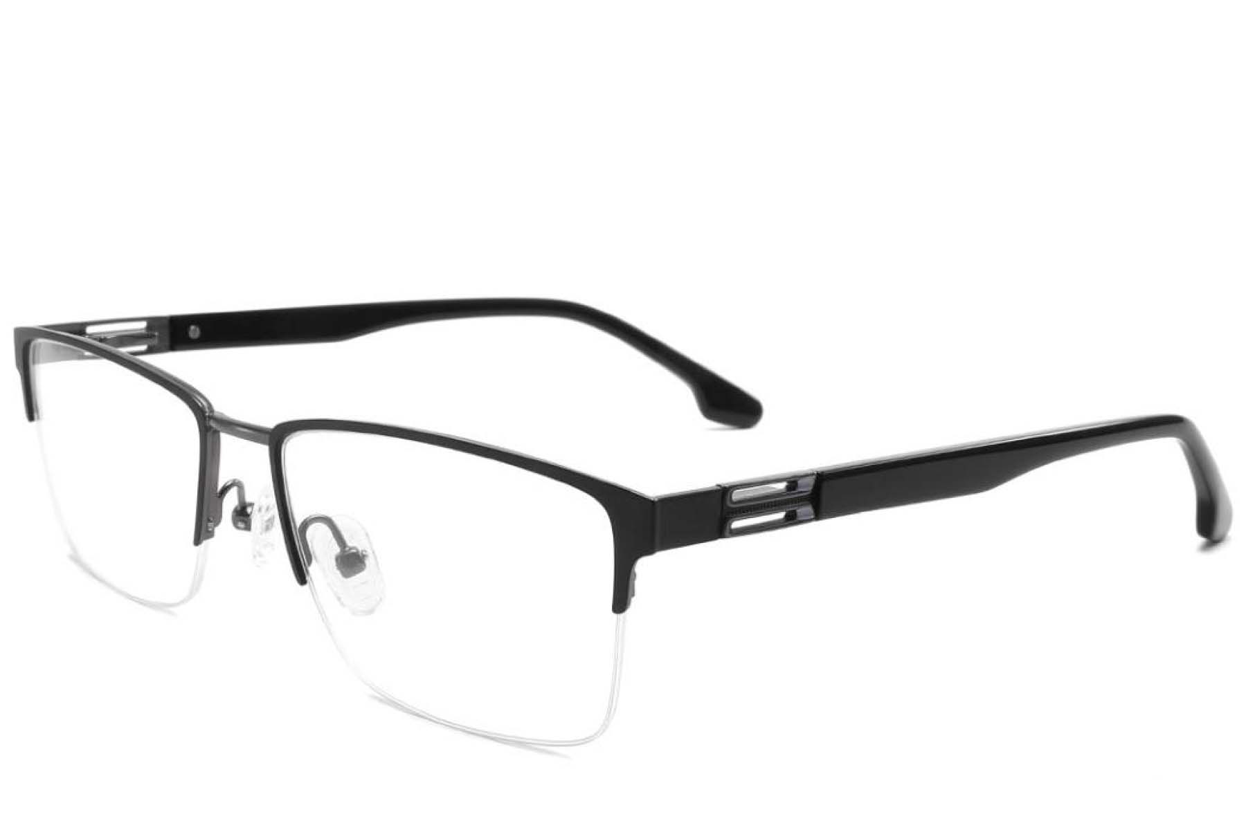 BS2425-1973_Black_Semi-rimless_Metal_Glasses_corner