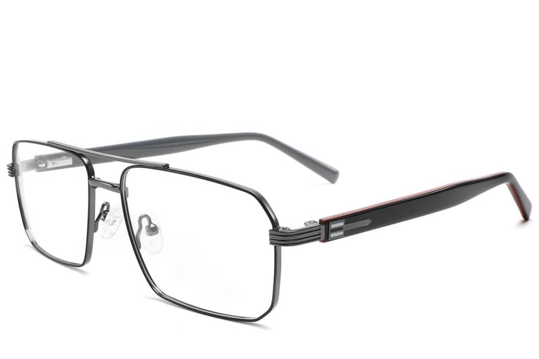 BS2425-1977_Black_Aviator_Metal_Glasses_corner