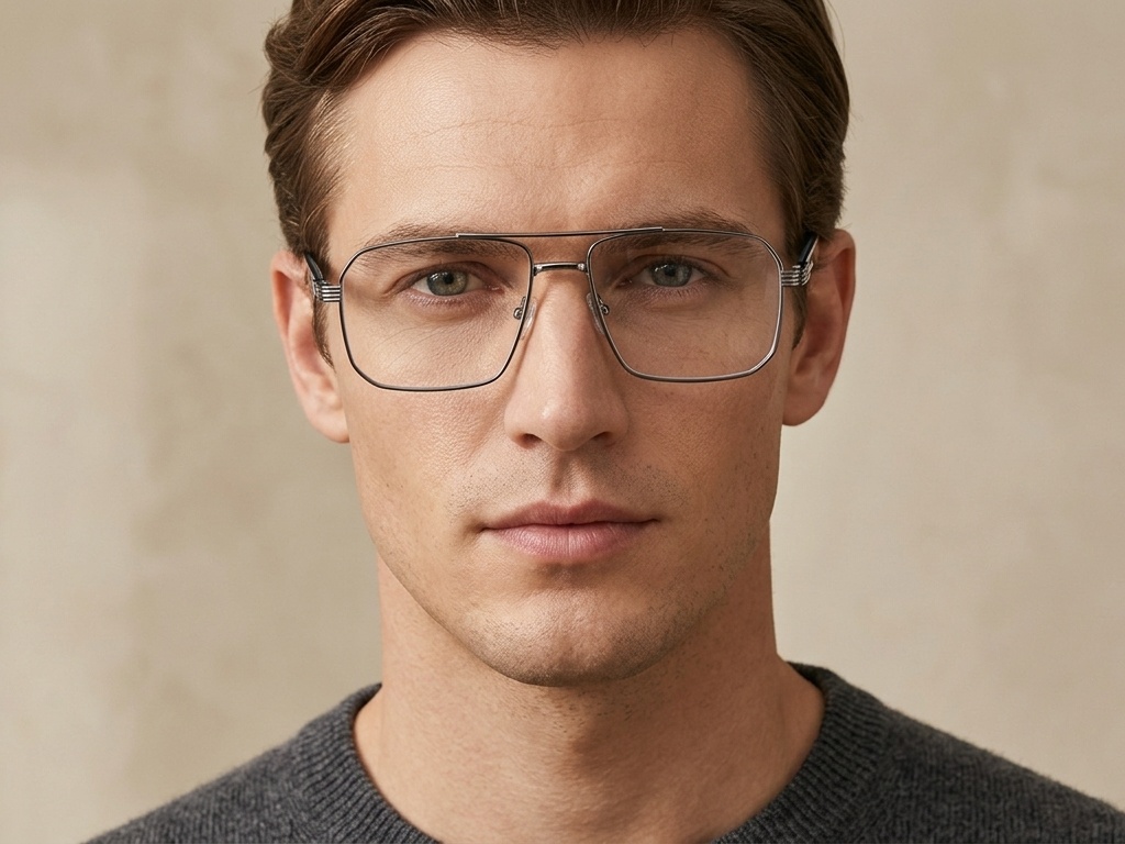 BS2425-1979_Grey_Aviator_Metal_Glasses-tryon_male