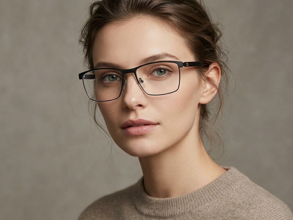 BS2425-1984_Black_Rectangular_Metal_Glasses-tryon_female