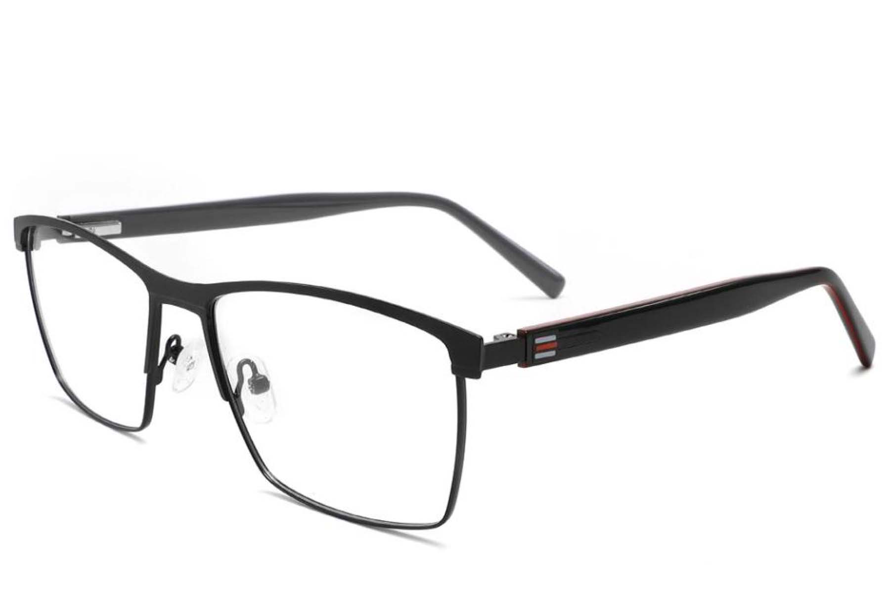 BS2425-1984_Black_Rectangular_Metal_Glasses_corner