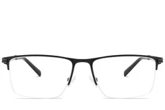 BS2425-1985_Black_Semi-rimless_Metal_Glasses_front