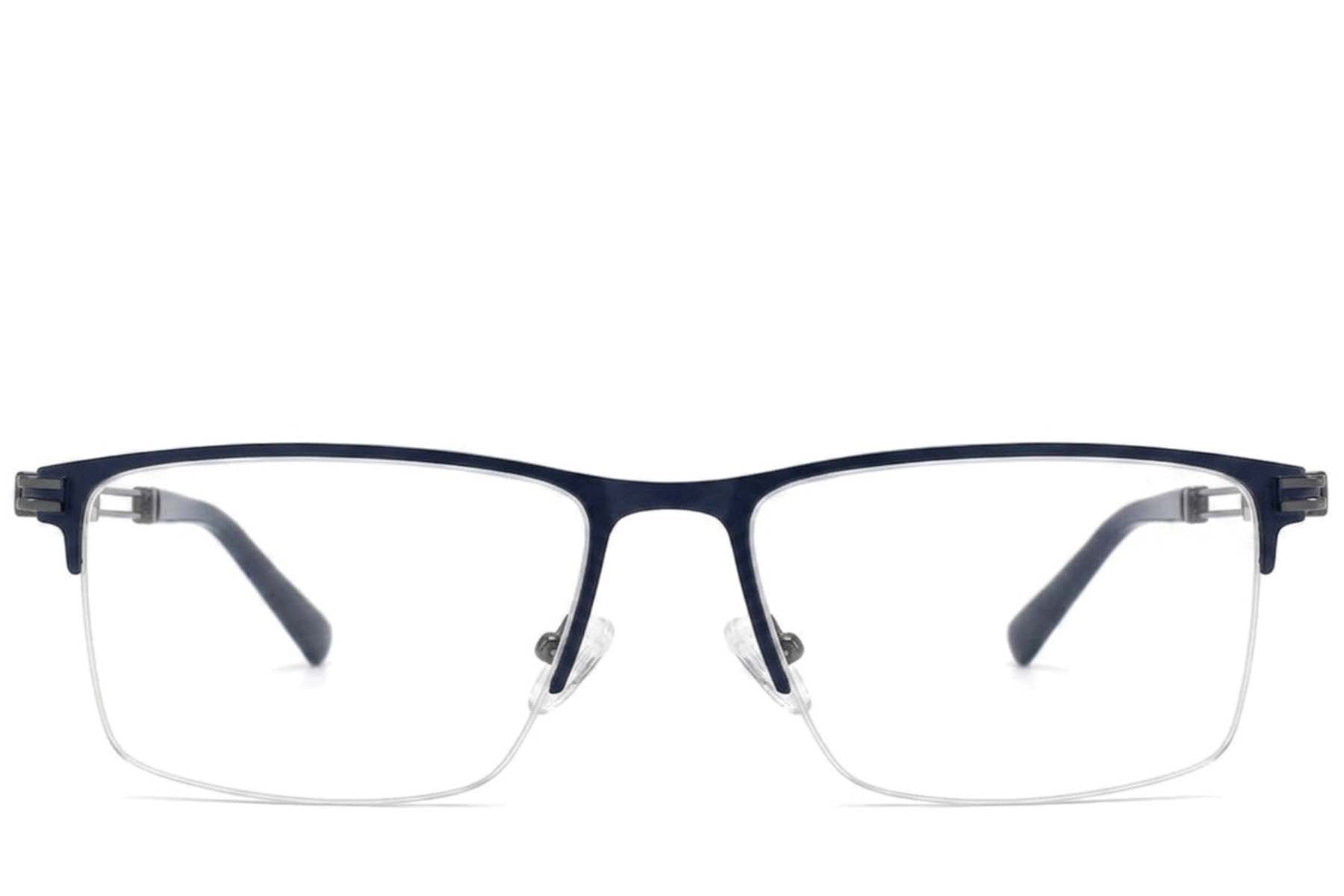 BS2425-1986_Blue_Semi-rimless_Metal_Glasses-front