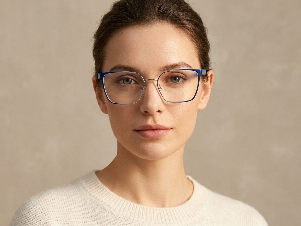 BS2425-2027_Blue_Rectangular_Metal_Glasses-tryon_female