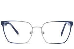 BS2425-2027_Blue_Rectangular_Metal_Glasses_front