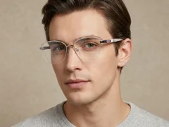 BS2425-2030_Silver_Semi-rimless_Metal_Glasses-tryon_male