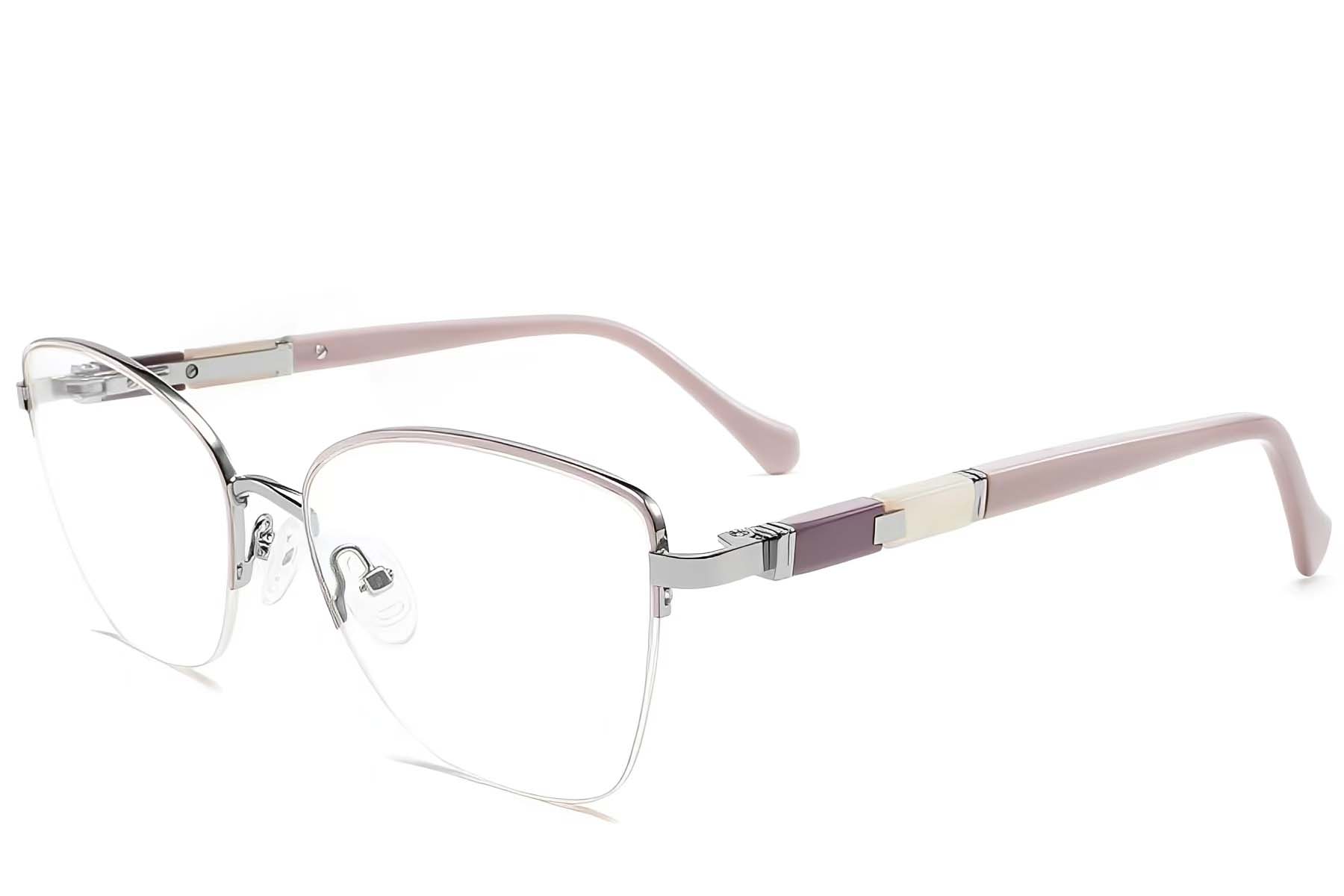 BS2425-2030_Silver_Semi-rimless_Metal_Glasses_corner