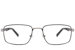 BS2425-2034_Black_Rectangular_Metal_Glasses_front