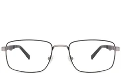 BS2425-2034_Black_Rectangular_Metal_Glasses_front