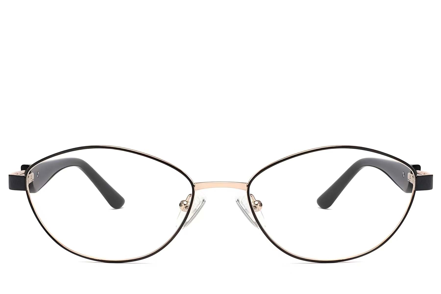 BS2425-2045_Black_Butterfly_Metal_Glasses_front