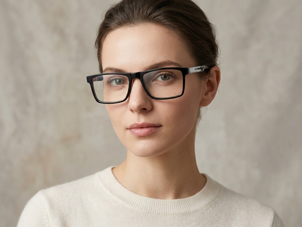 BS2425-2050_Black_Rectangular_Acetate_Glasses-tryon_female