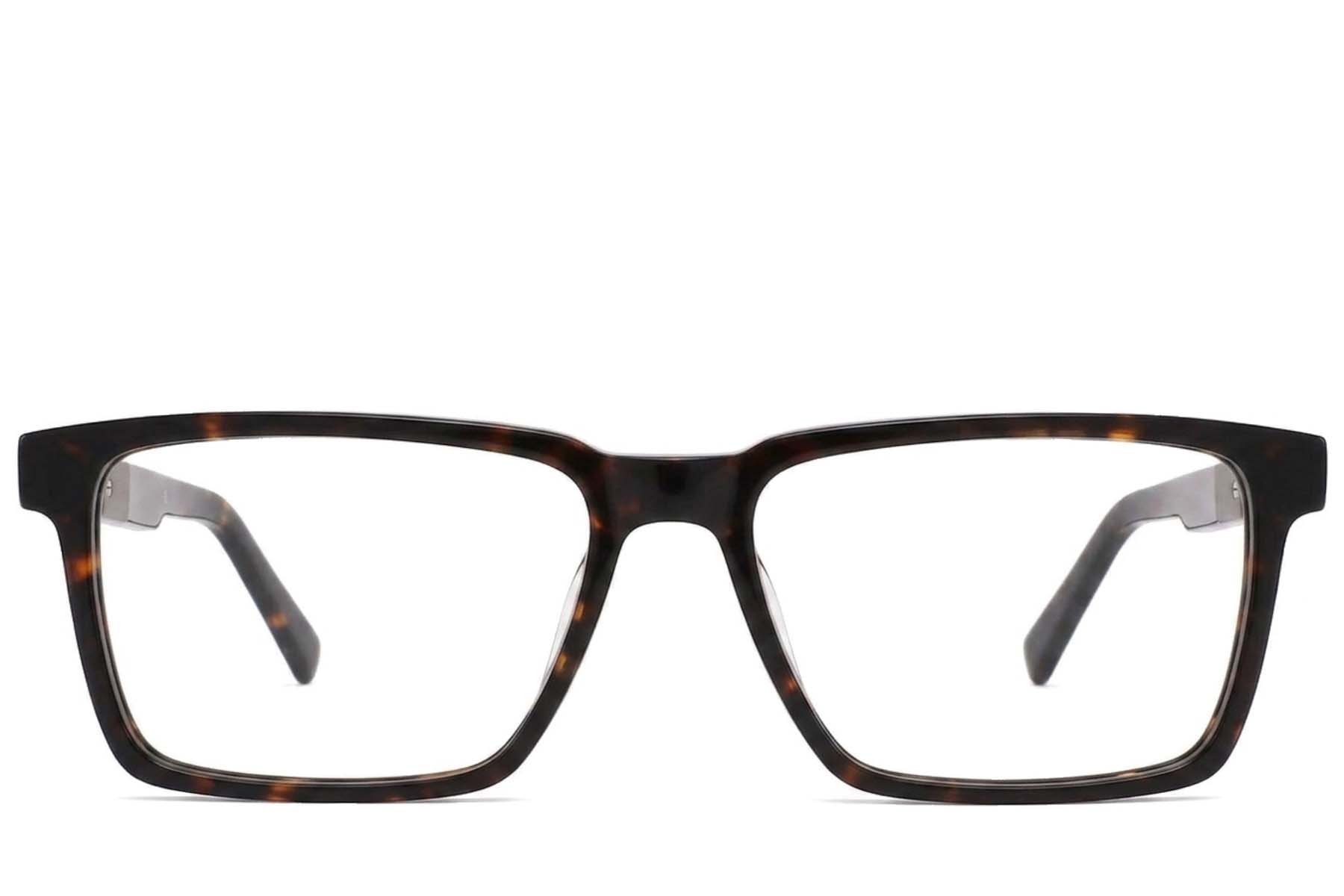 BS2425-2054_Tortoiseshell_Rectangular_Acetate_Glasses-front