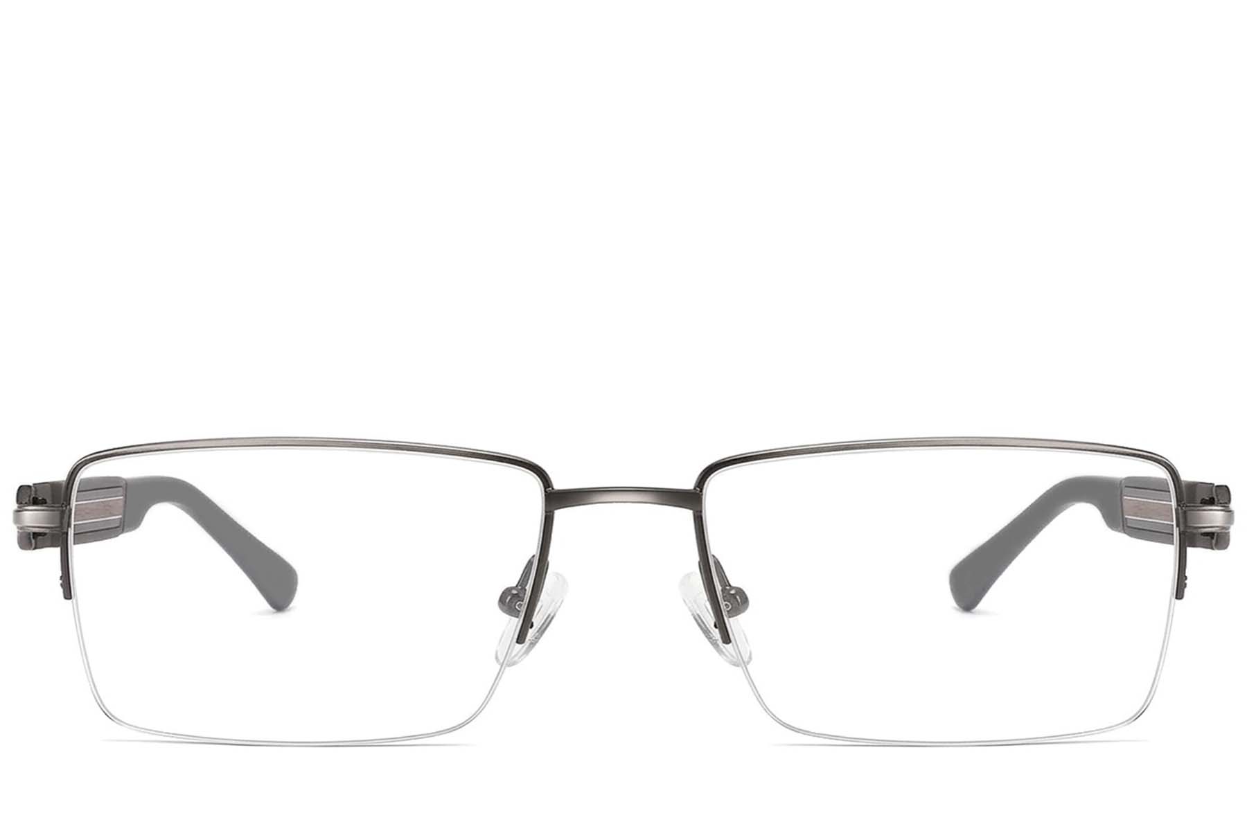 BS2425-2056_Grey_Semi-rimless_Metal_Glasses-front