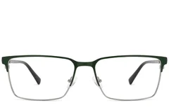 BS2425-2057_Green_Rectangular_Metal_Glasses-front