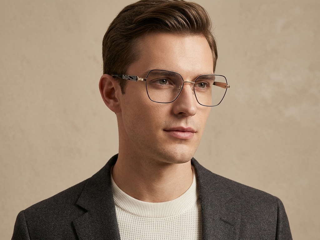 BS2425-2065_Black_Geometric_Metal_Glasses-tryon_male