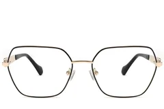 BS2425-2065_Black_Geometric_Metal_Glasses_front