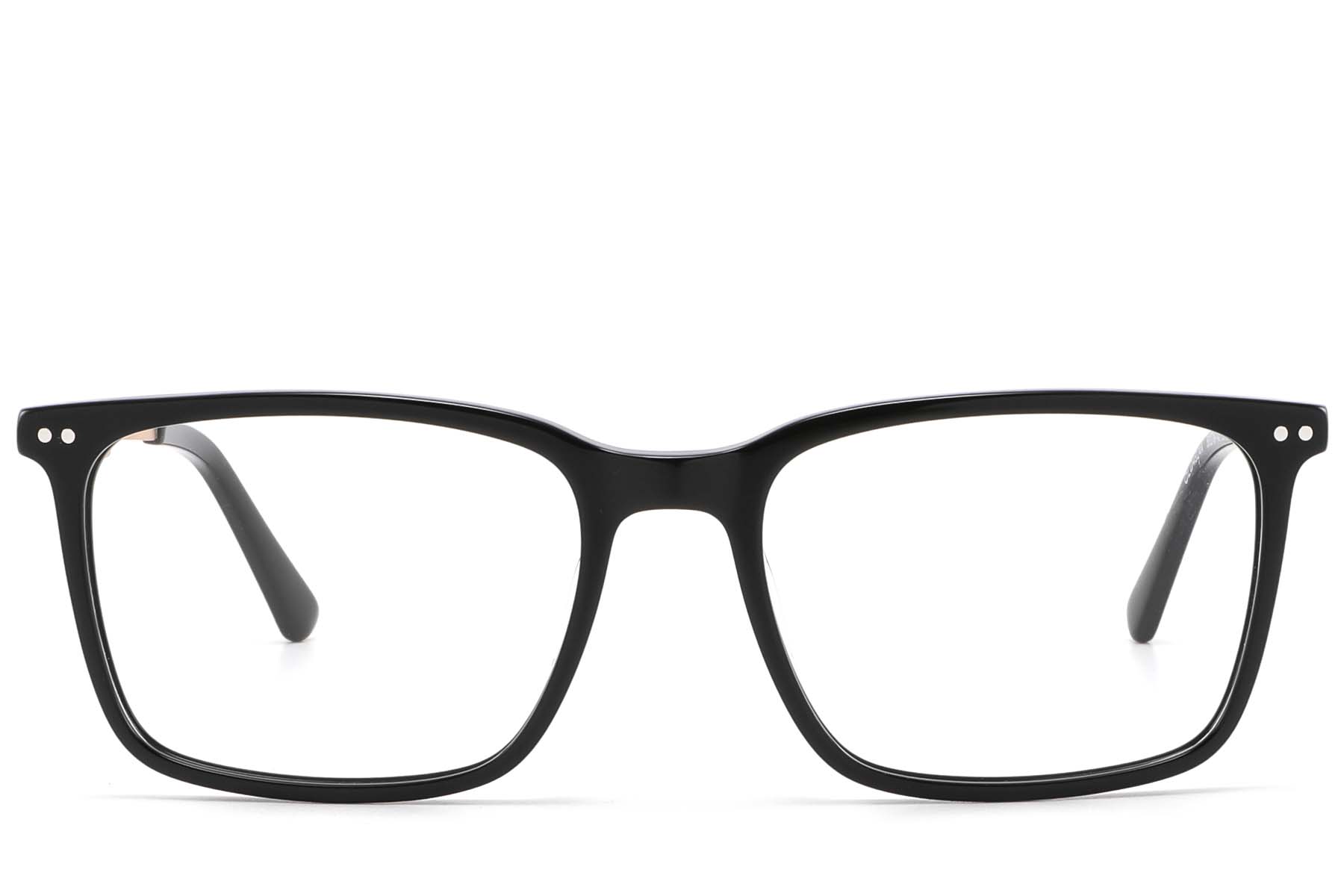 BS2425-2071_Black_Rectangular_Acetate_Glasses_front