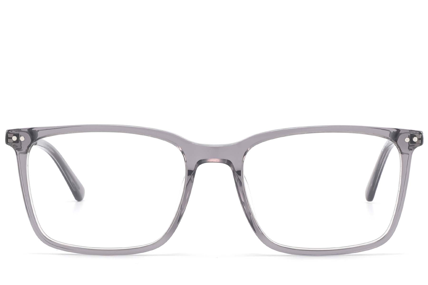 BS2425-2072_Grey_Rectangular_Acetate_Glasses_front
