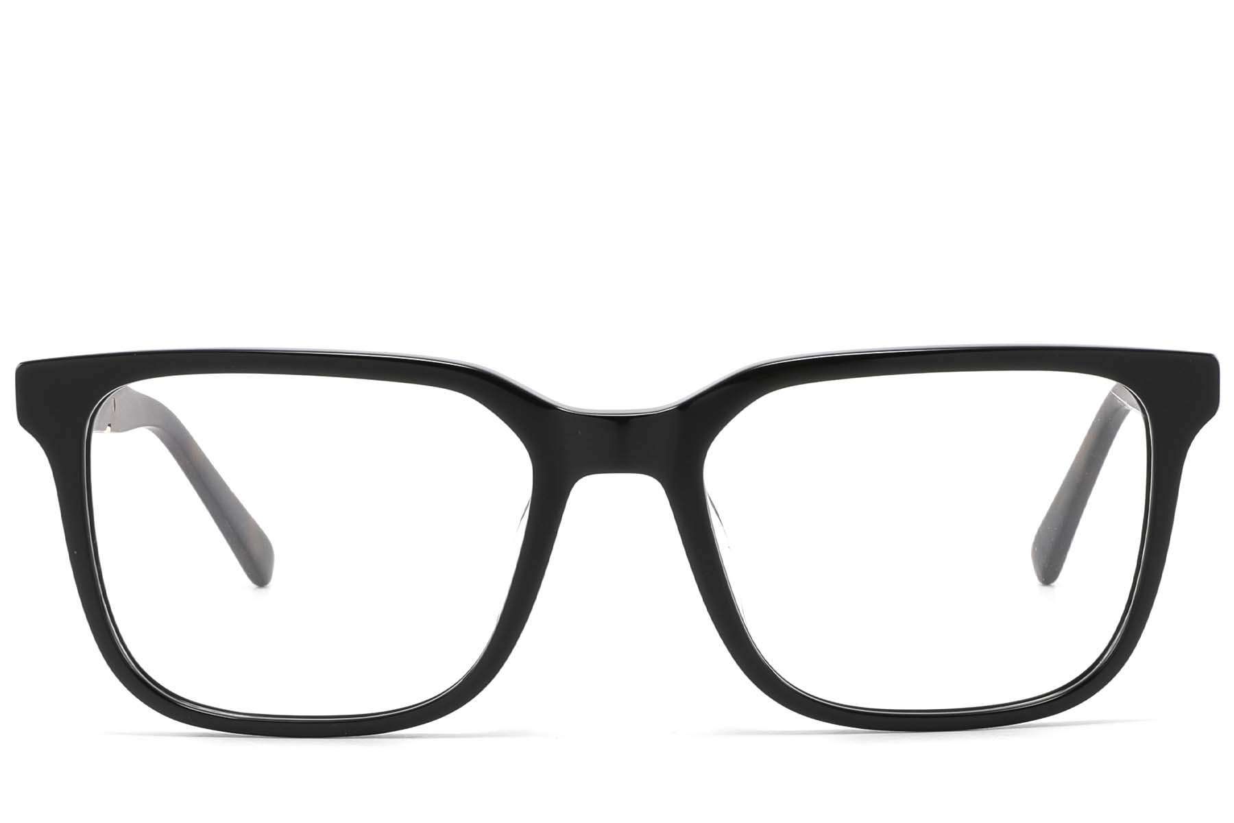 BS2425-2091_Black_Rectangular_Acetate_Glasses_front