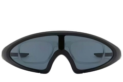 BS2426-0031_Black_Semi-rimless_Plastic_Sunglasses_front