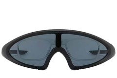 BS2426-0031_Black_Semi-rimless_Plastic_Sunglasses_front