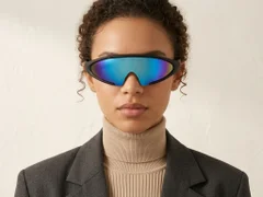 BS2426-0032_Black_Semi-rimless_Plastic_Sunglasses-tryon_female