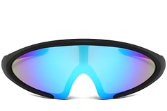 BS2426-0032_Black_Semi-rimless_Plastic_Sunglasses_front