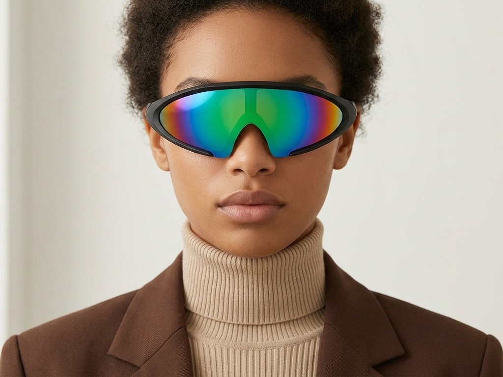 BS2426-0034_Black_Semi-rimless_Plastic_Sunglasses-tryon_female