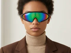 BS2426-0034_Black_Semi-rimless_Plastic_Sunglasses-tryon_female