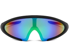 BS2426-0034_Black_Semi-rimless_Plastic_Sunglasses_front