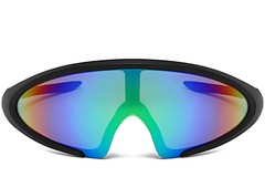 BS2426-0034_Black_Semi-rimless_Plastic_Sunglasses_front